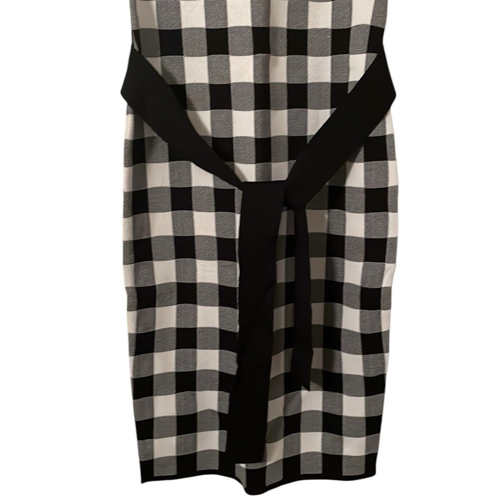 Endless Rose Women's Black White Gingham Knit Midi Sleeveless Dress Size XS - Picture 2 of 6